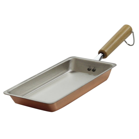 Pearl Metal HB-1378 Egg Grilled Copper Frying Pan, For Gas Stoves, Instantly Roll On, For Bento Boxes, Egg, Copper Craftsman, Made in Japan