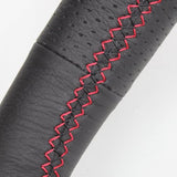 REAL (Real) Steering [Hiace (200 Series: 1-3)/Regius Ace (200 Series: 1-3)] Black Carbon Red Stitch H200-C-BKC-RD