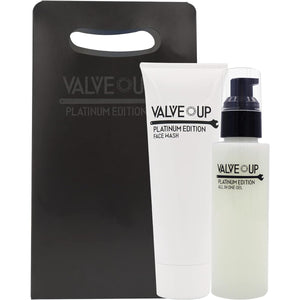 VALVE UP Valve Up Face Wash & All-in-One Gel Face Wash Skin Care Men's Basic Cosmetics Cosmetics Men For men using cosmetics for the first time [Salon Exclusive] Made in Japan (Face Wash & Gel Set)