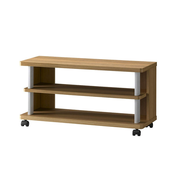 Asahi Wood Treatment AS-OR740 TV Stand, OR Style 32, Width 29.1 inches (74 cm), Natural, With Wheels
