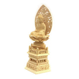Kurita Buddha Statue Brand [Nyurai] Buddha Nyorai Zazu Statue Cypress Wood Premium Wood Carving Grass Hexagon (2.0 size) 531