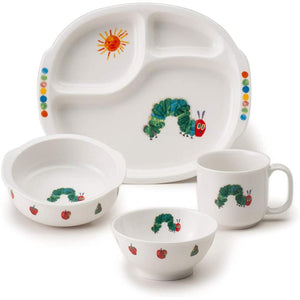 Nikko 8010-KS04 Children's Tableware, Harapeko Amagami Mogu Set (Lunch Dish, Rice Ball, Mug, Small Pot)