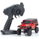 Kyosho 32521R Electric Crawling Car, Minute 4x4 Series, Ready Set, Jeep Wrangler Unlimited, Rubicon, Fire Cracker, Red, Electric Radio Control
