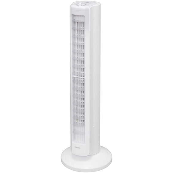 Iris Ohyama TWF-D82T Tower Fan, Slim, Left and Right Automatic Oscillation, Powerful Blowing, 3 Levels of Air Flow, Up and Down Louver, Mech Type, White