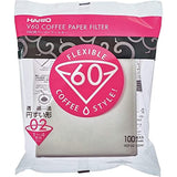 Hario Paper Filters for 02 Dripper White & Natural Set 100 Sheets Each