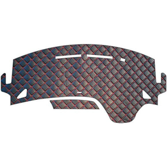 BMS (Bi-Emuesu) Dashboard Mat Dik Leather Black W-SQUARE # 50 Red [Nissan Deizuru-KUSU H26/02 B21 A O-TORAITOSENSA-YES] LDM-15g-MWRE