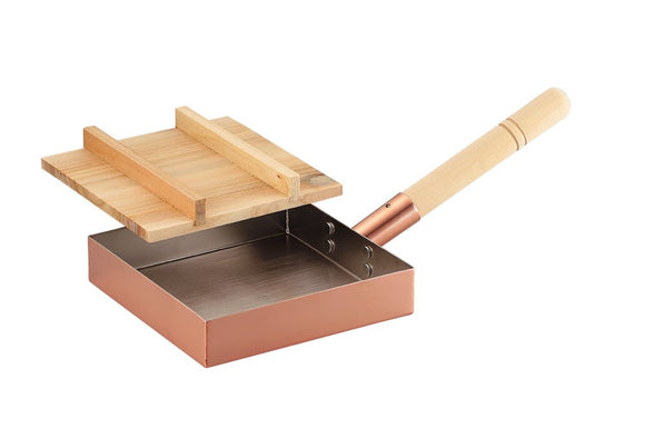 Asahi CNE117 Shokubou Professional Egg Grill, 7.1 inches (18 cm) with Wooden Lid