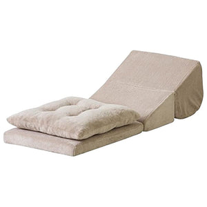 AZUMAYA FCC-120BE TV Pillow with Zabuton, M, Beige