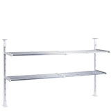 Takubo TP2-90L Drainage Shelf Series, Telescopic Tension Shelf, 2 Tiers, Width 19.7 - 35.4 inches (50 - 90 cm)