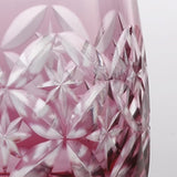 Sumida Edokiriko-kan Kaiseki Cup Pink (With Paulownia Box), Cloisonne Connected Star (Gold Red) YTM-3