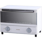 Iris Ohyama SOT-011-W Steam Toaster Oven, 2-Slice Toasting, Temperature Control, Tray with Timer Function, Horizontal Type, White