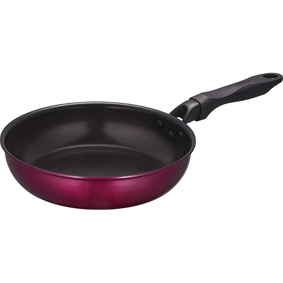 Thermos KFF-024 R Durable Series Frying Pan, 9.4 inches (24 cm), Red, Induction Compatible