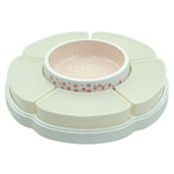 Y15343 Rotating Party Plate (Small Pot with Tapper), First Cherry Blossom, White