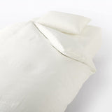 MUJI 44794722 Linen Weave Duvet Cover, Q Off White