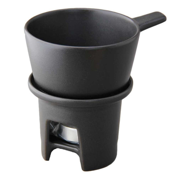 Ivki Craft TOOL S Saucepan Warmer Black Bernya Cowda Pot Cheese Fondue Pot Single Person