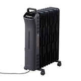 Iris Ohyama KIWHD-1210M-B Wave Type Oil Heater, Microcomputer Type, 24h On/Off Timer, Black