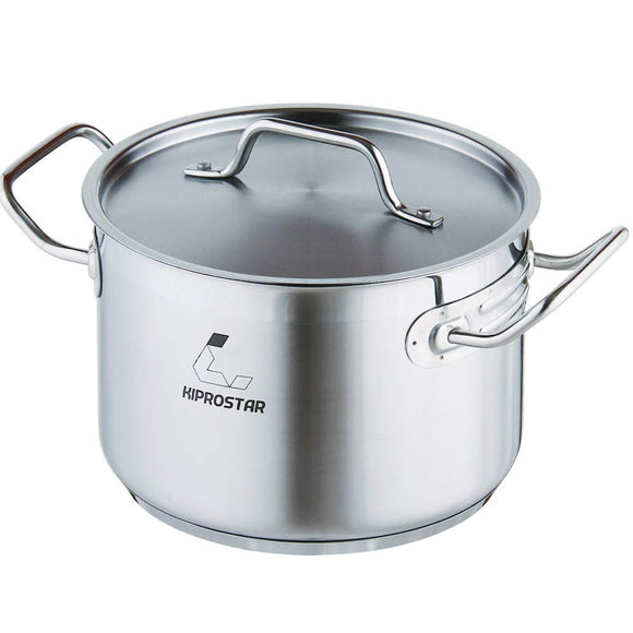 KIPROSTAR Induction Cooker Pot, Stainless Steel, Half Size, Pot, 7.9 inches (20 cm) (with lid)