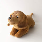 Ninia and Kino Sleeping Dog Dachshund Smooth Red Plush Dog Realistic