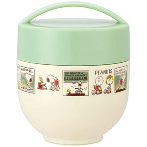 Skater LDNC6AG-A Antibacterial Insulated Lunch Box, Bowl Shape, Lunch Jar, 18.3 fl oz (540 ml), Peanuts Comic Snoopy