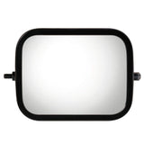 SHINJEI Bussan FB-18CU Road View Mirror (Square Flat Surface), Round Rod Type Scale Pattern [Plated/Black 180X140]