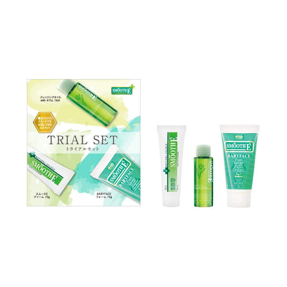 SMOOTHE Smooth E Trial Set (Baby Face Foam/Smooth E Cream/Cleansing Oil) Skin Care Set