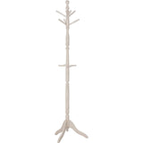 Fuji Trading Coat Hanger 3 Levels Height 183cm White Wooden 10265