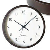 KATOMOKU Muku Clock 13 Brown Radio Clock Continuous Second Hand KM-104BR 12.1 inches (306 mm) (Radio Clock)