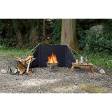 Captain Stag FIRE PROOF UP-2710/UP-2711/UP-2712 Campfire Camp Windshield Bonfire Reflector Campfire Windscreen 170 Flame Retardant Fabric with Storage Bag [Olive/Brown Duck/Black]