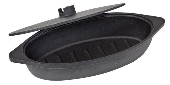 Ikenaga Ironworks Grilling Pan, Slim Dutch Oven, Induction Safe