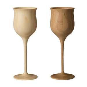 RIVERET Wine Glass, White, Brown, 2.8 x H7.9 inches (7 x 20 cm), Volume: 6.8 fl oz (200 ml)