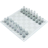 mikketa Chess Crystal Clear Frost Pieces Glass Manufacturer Warranty
