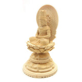 Kurita Buddha Statue Brand [Nyorai] (Shizo World) Dainichi Nyorai (Total Height 7.1 inches (18 cm), Width 3.9 inches (10 cm), Depth 3.5 inches (9 cm), Cypress Wood Luxury Wood Carving, Nichirin Light