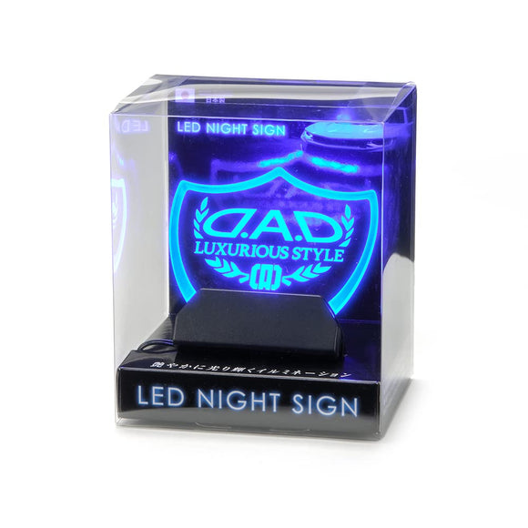 Dad Garson D.A.D GE038-01 LED NIGHT SIGN, LAUREL, Blue