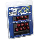 KYO-EI HP16KR EXTREME PENETRATION Nut with Aluminum Cap, M12XP1.5, 16p, Red, Pack of 16