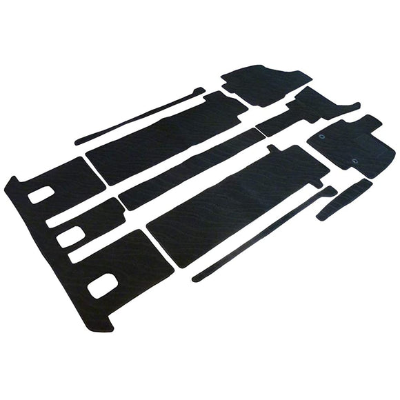 Feniche Car Mat, Floor Mat, Domestic Production (Toyota Estema 50 Series Late Model) <7 Seater / Standard Specification> Wave Black, Anti-Slip Shape, Non-Slipping, Non-Slipping, Car Mat (Car Supplies Specialty Store)