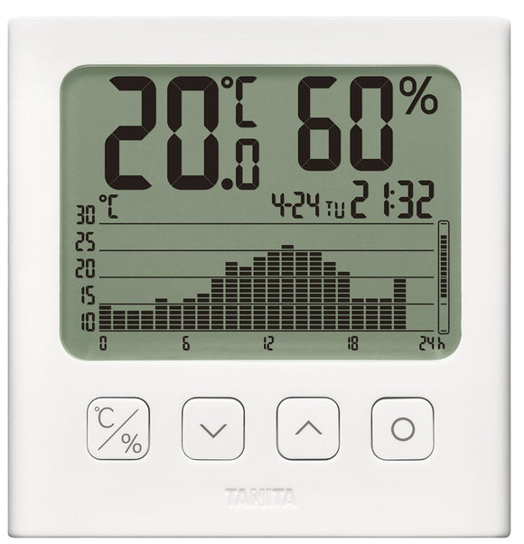 Tanita TT-580 WH ThermometerHumidity Meter, Digital Graph, White