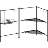 Wahei Freiz OM-0036 Kitchen Rack, Black, Heat Resistant, Scratch Resistant, Cerakote (Ceramic Coating)