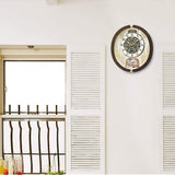 Seiko Clock Wall Clock Radio Wave Analog Mechanical Triple Selection Melody Rotating Decorations Light Gold Color RE579B SEIKO