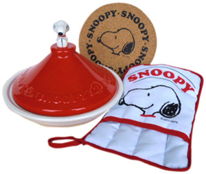 March ( Pottery Snoopy Set Items (red) Snoopy that are Pot Mittens Cork Set Snc 3TR CM