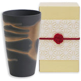 TB-299 Gold Flash, Foaming Cup, Rock Cup, Beer Shochu Cup, Hot Water Drinking, Box, Made in Japan, Gift Wrapped, Golden Kiln Pottery
