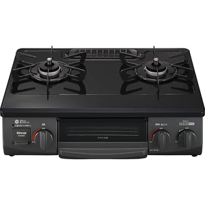 Rinnai KG35NBKR/13A Cooktop, For City Gas 12A and 13A, Width: Approx. 22.0 inches (56 cm), Single-Sided Grill, Right High Flame Power, Black
