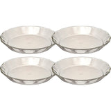 HARIO BUONO Kitchen HPL-80-BK Heat-Resistant Glass Plate, Made in Japan, 27.1 fl oz (800 ml), Set of 4, Clear
