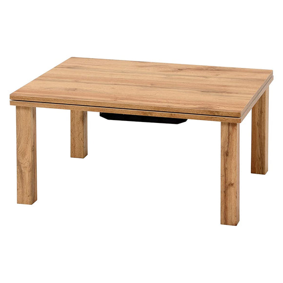 Hagiwara Kotatsu 7560 Kotatsu Table, Compact (Realistic Wood Grain Tabletop), Rectangular, Wood Style, Vintage, Depth 23.6 x Width 29.5 x Height 14.6 inches
