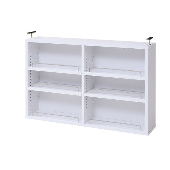 JK Plan MEMORIA FRM-0104-WH Open Bookcase, Paperback Bookcase, Rack, Shelves, 0.4 inches (1 cm), Spacing, Movable, Thin, Top Rest, Width 31.9 inches (81 cm), White