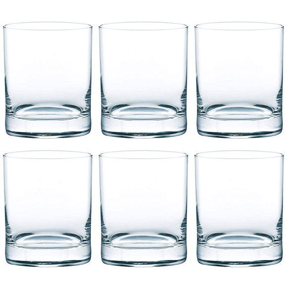 Toyo Sasaki Glass Tumbler, Scirocco, Clear, Approx. 12.5 fl oz (370 ml), B-09123CS, Pack of 6