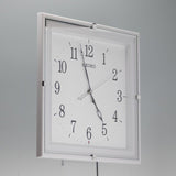 Seiko Clock KX232W Wall Clock, Radio, Analog, White, Pearl