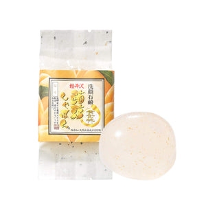 Konnyaku Shabon Konnyaku Shabon Karuizawa Golden Peach (100g) Soap Facial Soap Contains Hyaluronic Acid (Additive-free/Tense Luster/Gold Leaf & Peach Fruit Extract) For Dry Skin and Sensitive Skin