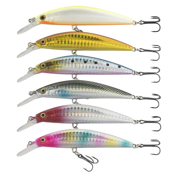Flying distance similar to a heavyweight jig Orurudo Fishing Gear 3.5 inches (8.8 cm), 1.0 oz (26 g), Minnow Heavy Weight Sinking Minnow A Set, Perfect for Salt Water (Sea Bass, Flounder and Sea Water), Fishing Lure Set qb100116