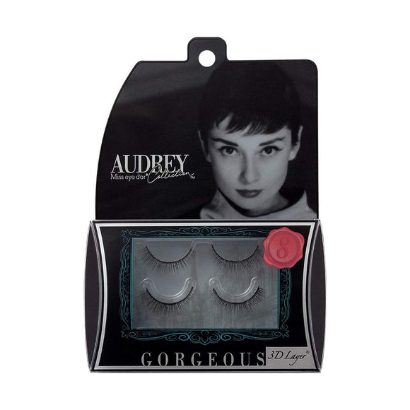 AUDREY COLLECTION Audrey Collection Eyelashes GORGEOUS 8mm False Eyelashes Black 2 Pairs