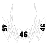 WORLD WALK RACING STICKER FOR YZF-R25/R3 White ST-1_wh